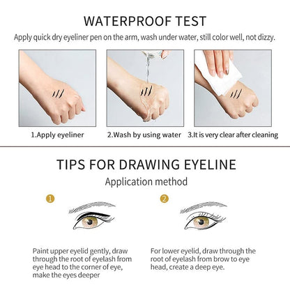 14-Pack Eyeliner Pencil Waterproof Colored Paste Liners with Metallic & Shimmer Finishes Smudge-Proof