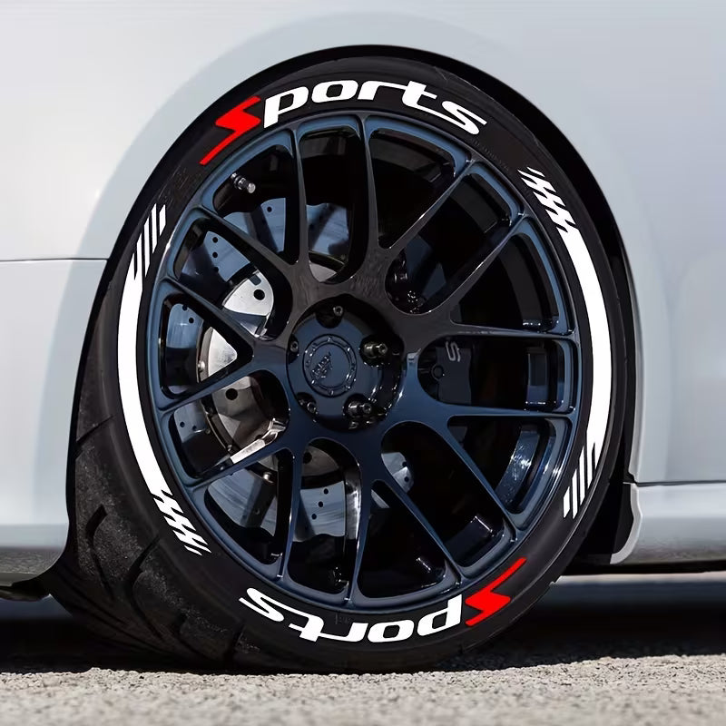 🔥4Pcs 3D Car Tire Stickers – Waterproof Universal Wheel Decals | Motorcycle Auto Exterior Accessories