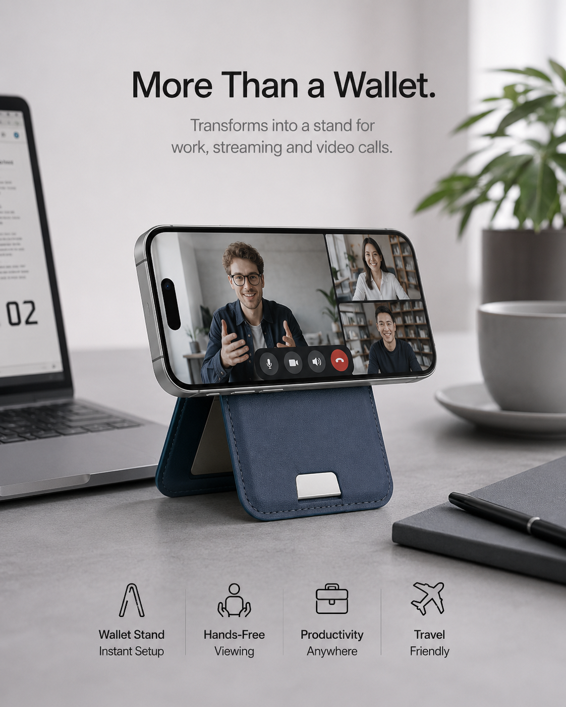 🔥Smart MagSafe Wallet Made of Genuine Nappa Leathe