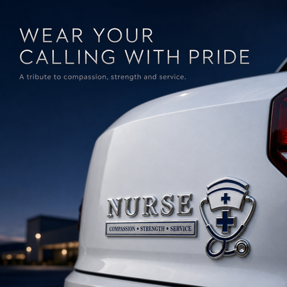 🏆Last Day Promo: 40% OFF! 💉Nurse Compassion Strength Service Car Emblem Metal Badge
