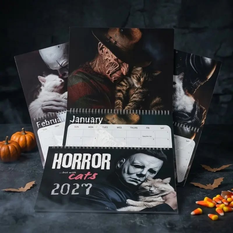 ⏳ Last day to save 49%👻2027 Whimsical Cat 12-Month Wall Monthly Planner Calendar