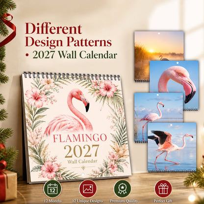 🦩 2027 Flamingo Calendar – 12 Months of Elegant Flamingo Beauty & Tropical Moments