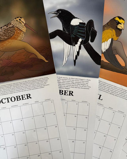 🪶 2027 Calendar of Extremely Accurate Birds – Photorealistic Nature Illustrations for Bird Lovers & Home Decor🐦