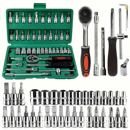 Dailyardtool® 46Pcs Car Repair Machinery Tools Set