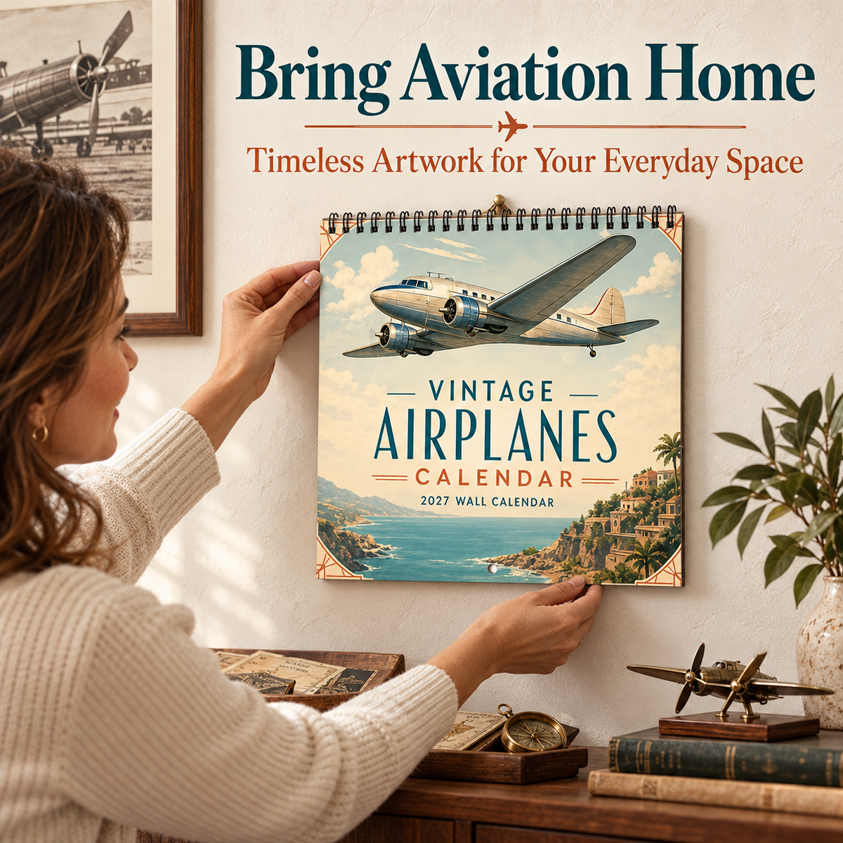 ✈️ For the Love of Flight — 2027 Vintage Aviation Wall Calendar