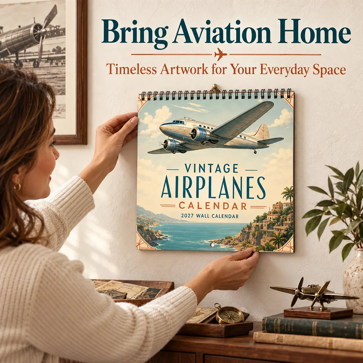 ✈️ For the Love of Flight — 2027 Vintage Aviation Wall Calendar