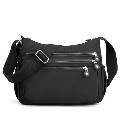 🎒✨ Lightweight Nylon Crossbody Bag – Multi-Pocket, Water-Resistant, Adjustable 🔧