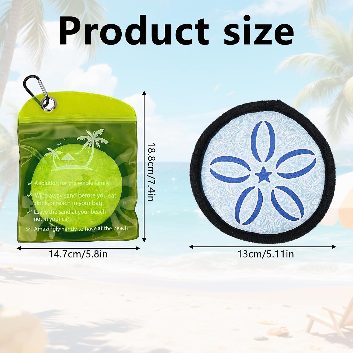 🏖️Beach Sand Remover Powder Bag – Talc-Free Natural Beach Essential