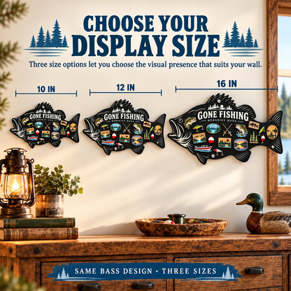 ⏳ Last Day 49% OFF – 🎣 Bass-Shaped Magnetic Fishing Memory Board | 3 Sizes for Lake Magnets, Fishing Trips & Keepsakes 🐟