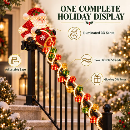 🔥Buy 2 Get 5% OFF🔥🎅 Santa Magic Gift Cascade Railing Light