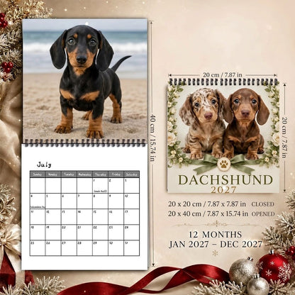 🐶Spotted Dachshund Calendar 2027, Cute Wall Decor And Gift For Fans