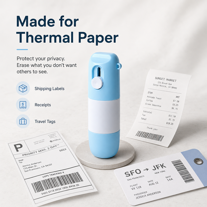 2-in-1 Box Cutter & Thermal Paper Eraser