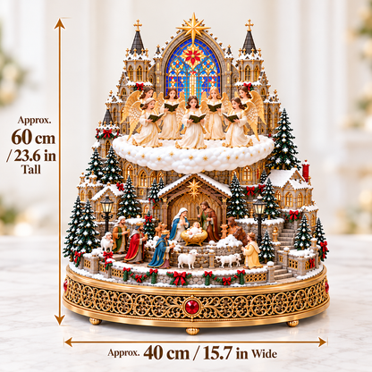 ✨ Heavenly Angel Choir | Lighted & Rotating Christmas Nativity Village