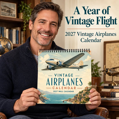 ✈️ For the Love of Flight — 2027 Vintage Aviation Wall Calendar