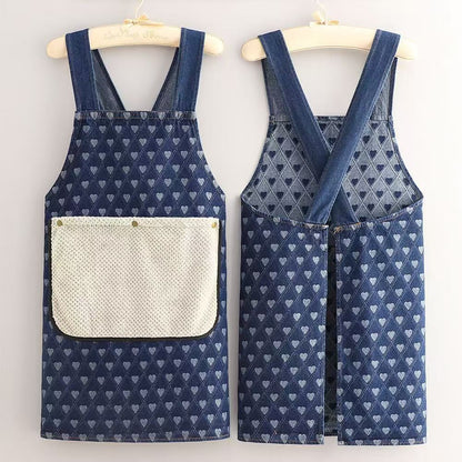 Adult Jour Apron - Lightweight Cotton Apron with Front Pocket, Ideal for Everyday Use, Waist Strap