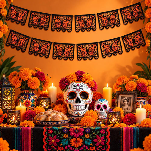 🔥LAST DAY 40% OFF-🦋 Monarchs Return Home™ Day of the Dead Butterfly Memorial Banner