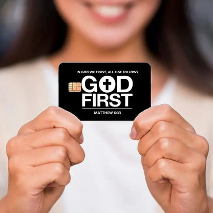 💳✝️ Faith & Patriot Card Sticker Set – Inspirational Credit Card Stickers with Cross & Scripture Designs