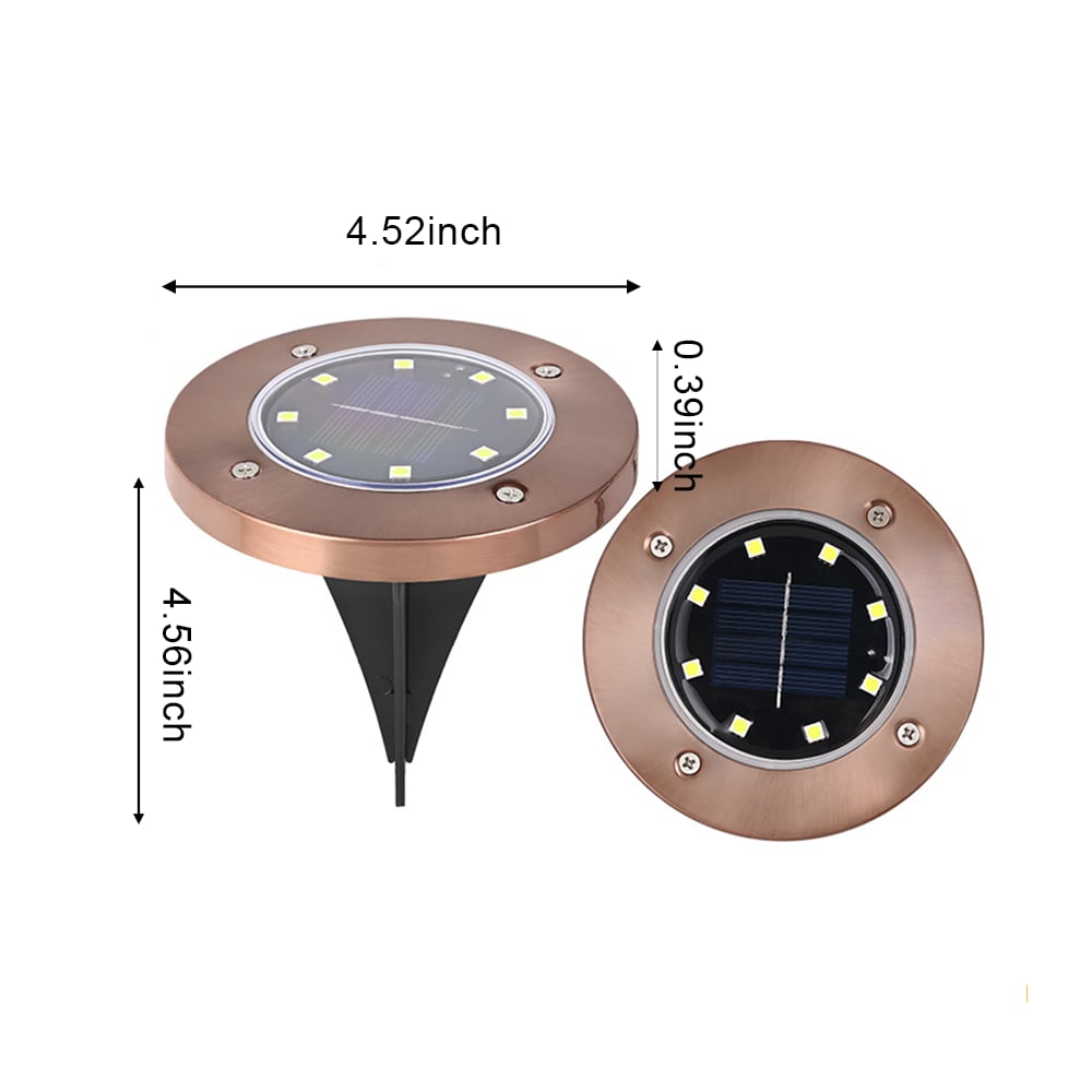 ☀️ Solar Powered 8-LED Ground Lights | Outdoor Pathway Lighting