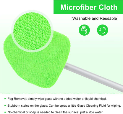 🔥Windshield Cleaning Tool——With 4 Free Microfiber Pads and 1 Fog-Proof Agent