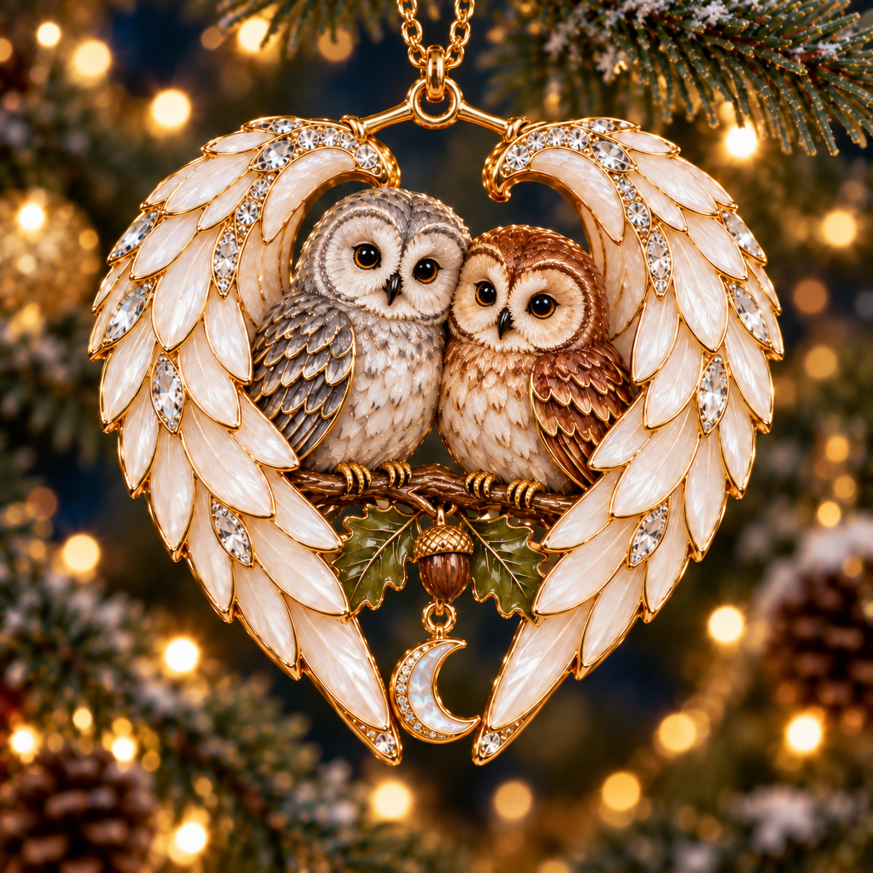 Owl Pair & Acorn 🦉