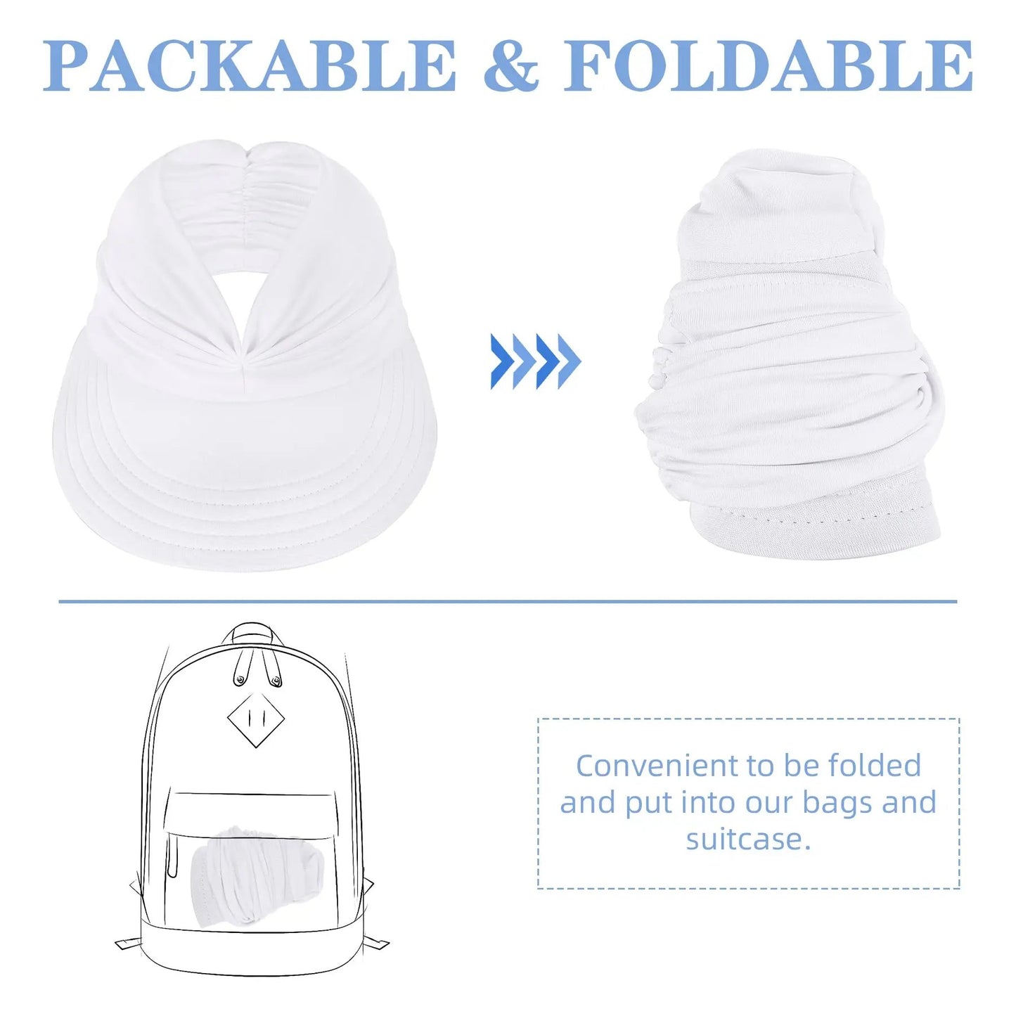 Foldable Women's  Sun Visor Hat