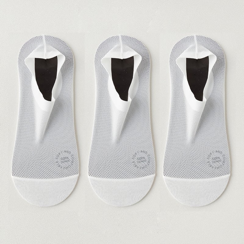 🧦3-Pair Invisible Grip Socks Pack 🧦Breathable | Low-Cut | Anti-Slip | Sweat-Absorbing