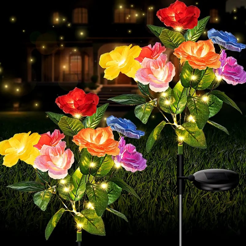 🎁🔥☀️2026 NEW Solar Simulated Garden Lights,upgraded solar panels, IP44 dustproof and waterproof