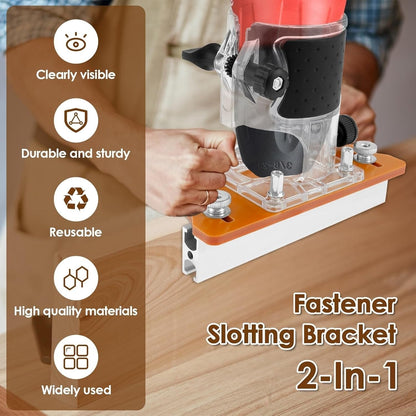 Dailyardtool® 2-in-1 Woodworking Trimmer Slotting Auxiliary Positioning Bracket