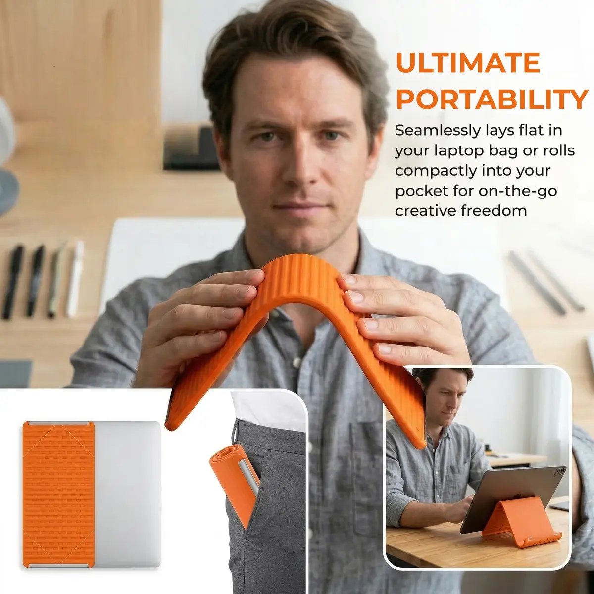 🔥Flexible silicon  Phone holder stand, Bendable Rollable Foldable Design