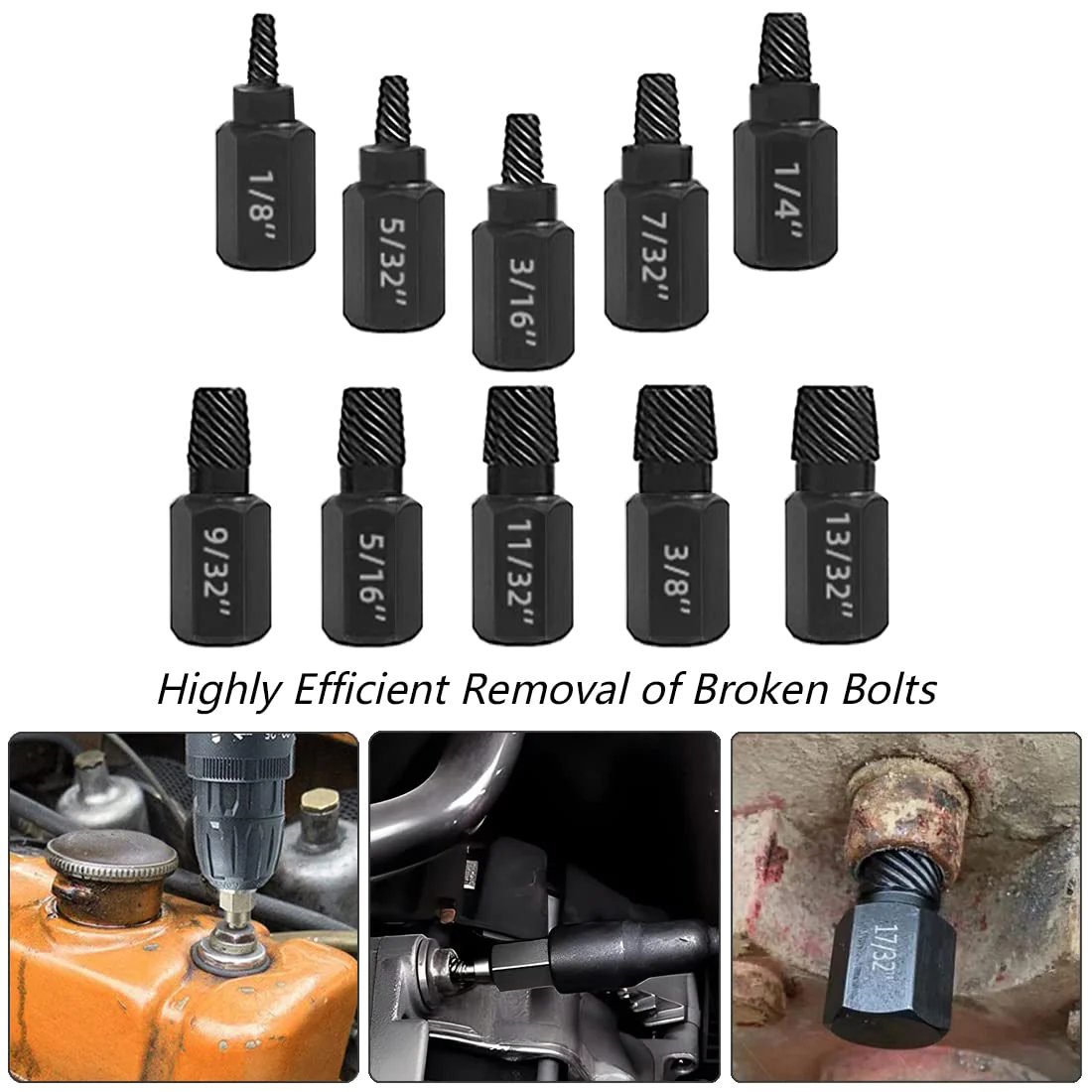 Dailyardtool® Broken Head Bolt Screw Cap Extractor Broken Head Screw Hexagon Socket Bolt Removal Tool