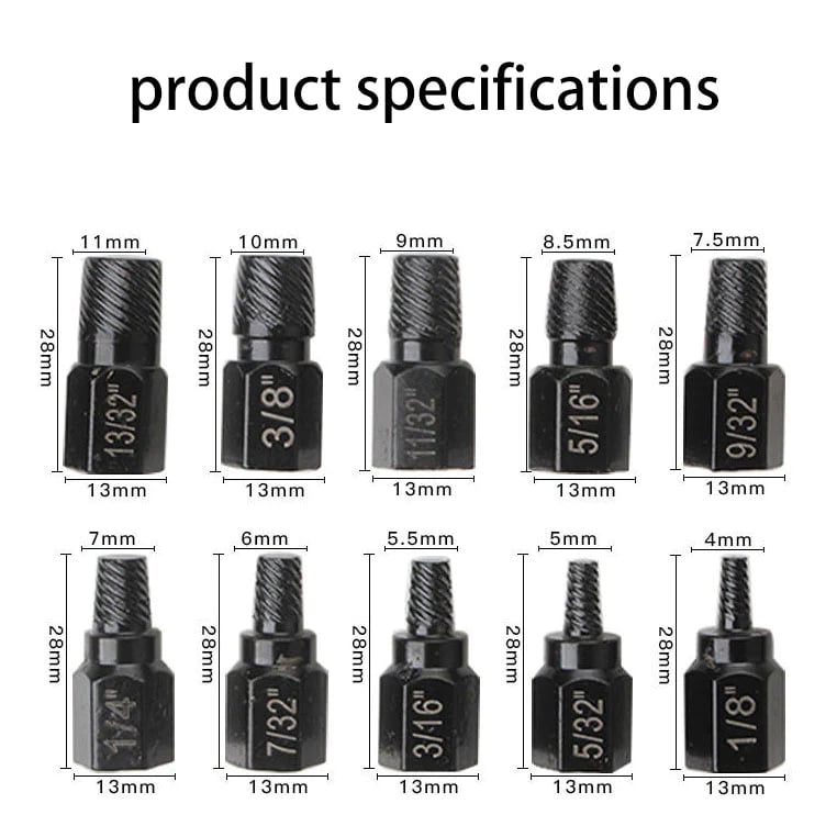 Dailyardtool® Broken Head Bolt Screw Cap Extractor Broken Head Screw Hexagon Socket Bolt Removal Tool