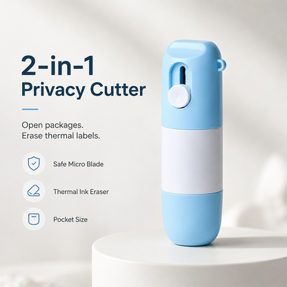2-in-1 Box Cutter & Thermal Paper Eraser