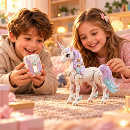 🦄 Moonlight Unicorn – 2-in-1 Foldable Fantasy Figure & Pocket Case