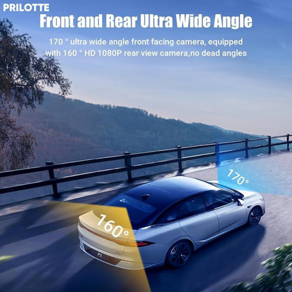 Dailyardtool® HD 1080P Dashcam with Three Lenses, Loop Recording and 3.5-inch IPS Screen