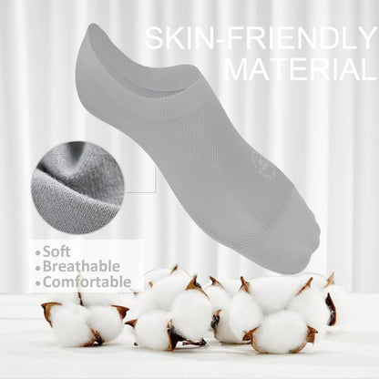 🧦3-Pair Invisible Grip Socks Pack 🧦Breathable | Low-Cut | Anti-Slip | Sweat-Absorbing