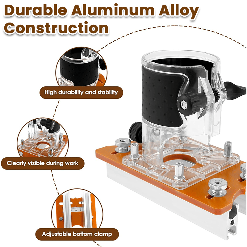 Dailyardtool® 2-in-1 Woodworking Trimmer Slotting Auxiliary Positioning Bracket