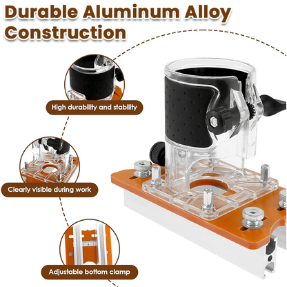 Dailyardtool® 2-in-1 Woodworking Trimmer Slotting Auxiliary Positioning Bracket
