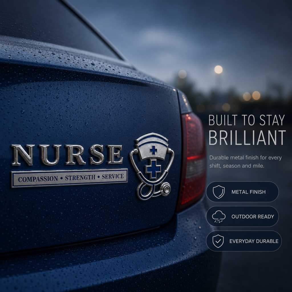 🏆Last Day Promo: 40% OFF! 💉Nurse Compassion Strength Service Car Emblem Metal Badge