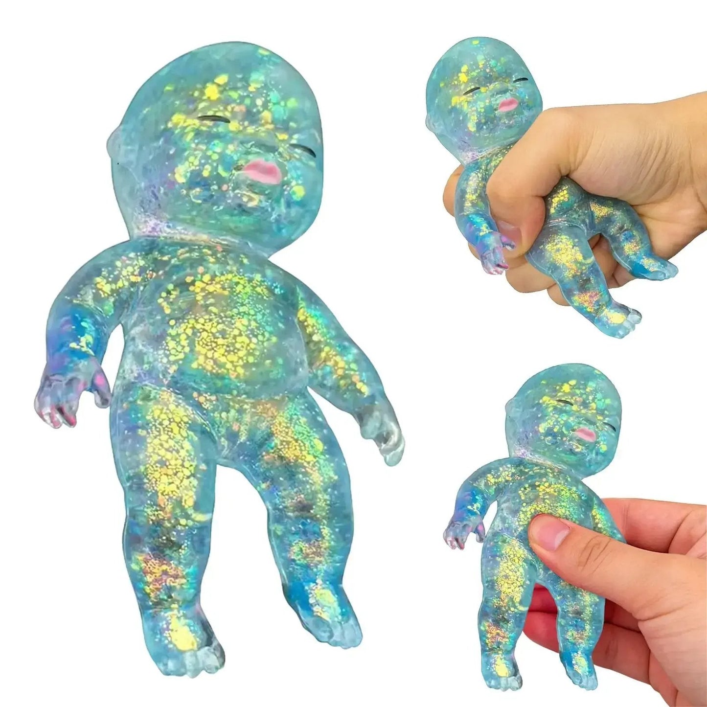 Curiosities Sugar Swaps Jumbo Baby Squishy Toy,low Rising Glitter Squeeze Toy for Stress Relief