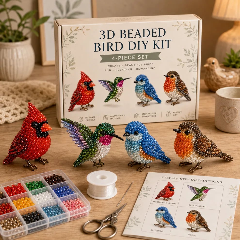 🧵✨DIY Petite 3D Beaded Animal Craft Kit
