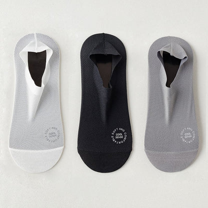 🧦3-Pair Invisible Grip Socks Pack 🧦Breathable | Low-Cut | Anti-Slip | Sweat-Absorbing