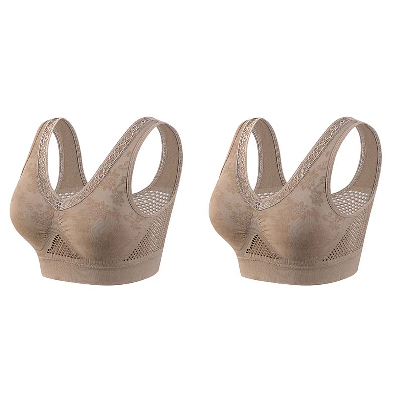 💐 Buy One Get One Free 🎁 🌸 Pure Cotton Buttonless Comfy Lifting Bra