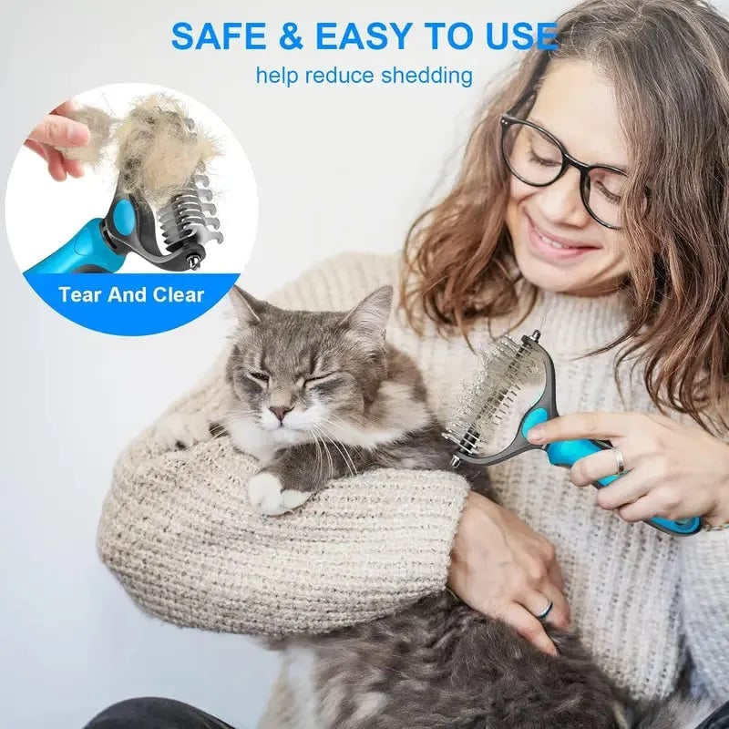 Double-Sided Pet Grooming Brush