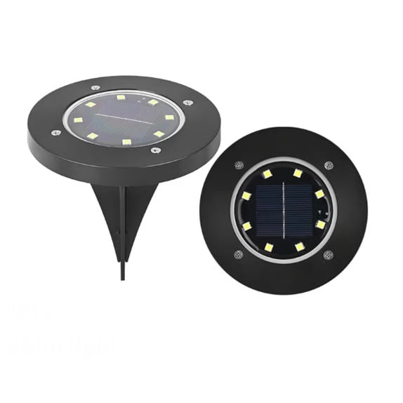☀️ Solar Powered 8-LED Ground Lights | Outdoor Pathway Lighting