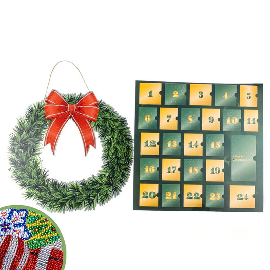 🎄✨2026 Crystal Art Advent Calendar – Christmas Wreath