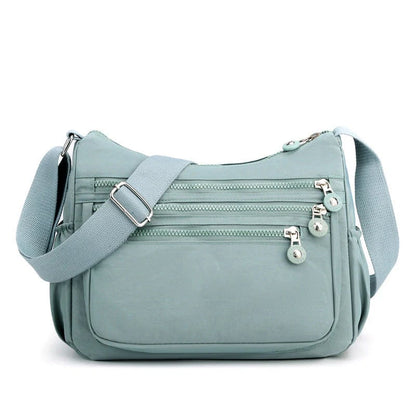 🎒✨ Lightweight Nylon Crossbody Bag – Multi-Pocket, Water-Resistant, Adjustable 🔧