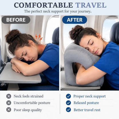 Ultra-Light Foldable Inflatable Travel Pillow | Portable Neck Support for Trips