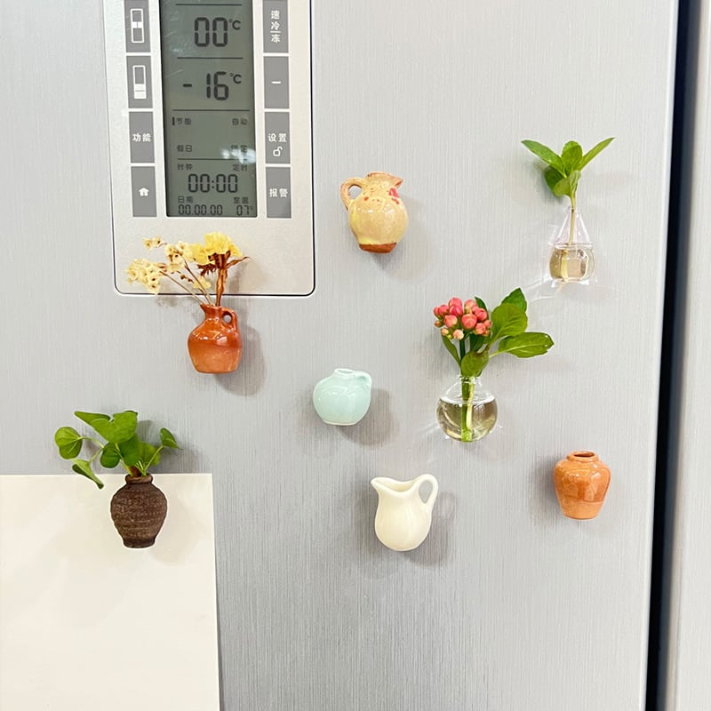 🎁Early Christmas🌸 Mini Ceramics Vase Fridge Magnet