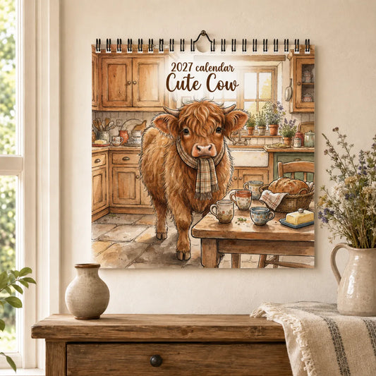 🐮 2027 Cute Highland Cow Calendar