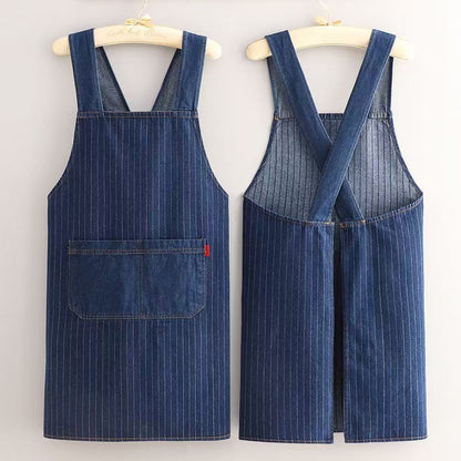 Adult Jour Apron - Lightweight Cotton Apron with Front Pocket, Ideal for Everyday Use, Waist Strap
